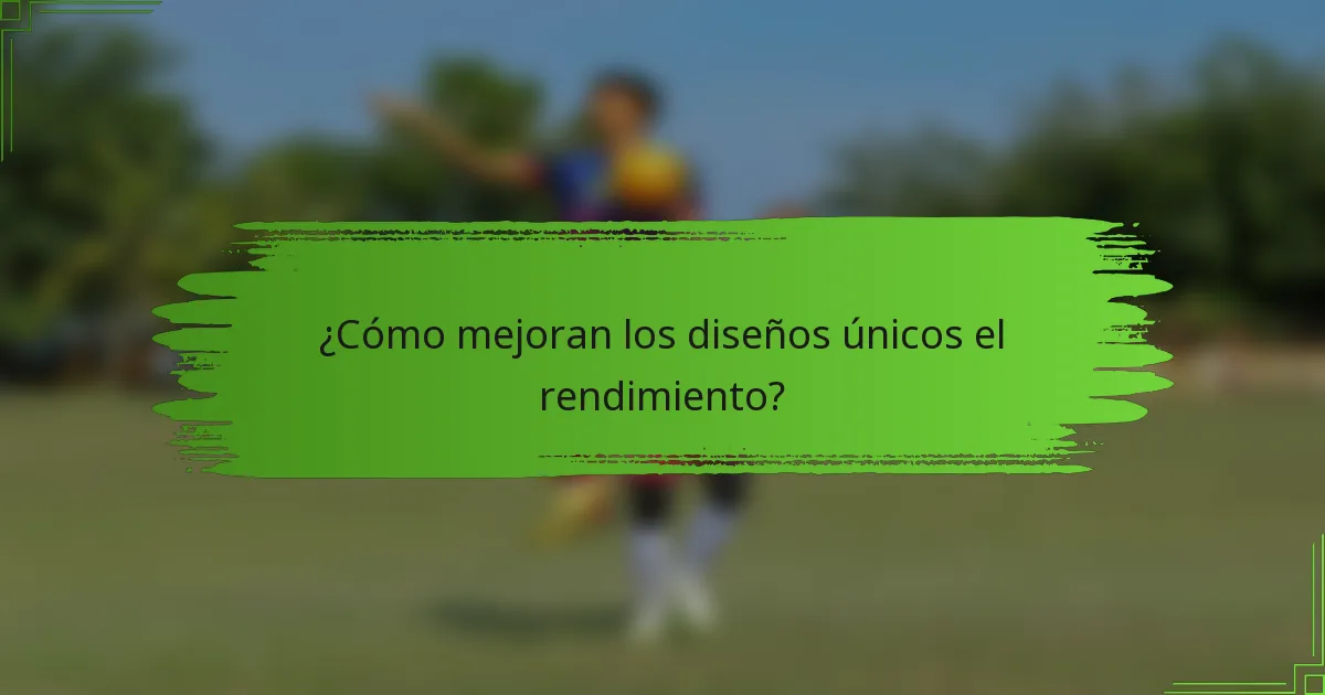 ¿Cómo mejoran los diseños únicos el rendimiento?