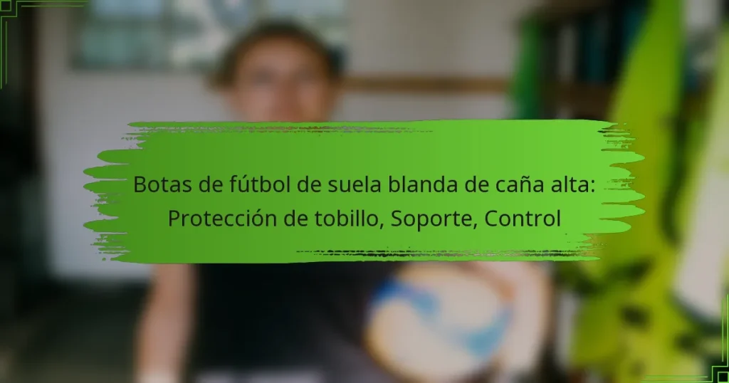 Botas de fútbol de suela blanda de caña alta: Protección de tobillo, Soporte, Control