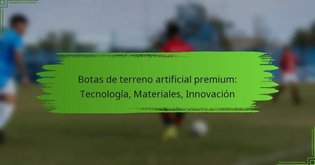 Botas de terreno artificial premium: Tecnología, Materiales, Innovación