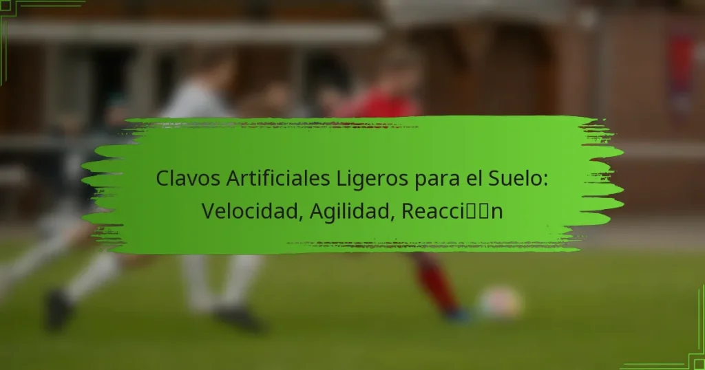 Clavos Artificiales Ligeros para el Suelo: Velocidad, Agilidad, Reacción
