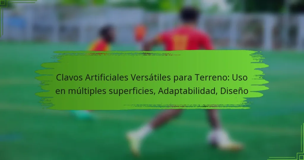 Clavos Artificiales Versátiles para Terreno: Uso en múltiples superficies, Adaptabilidad, Diseño
