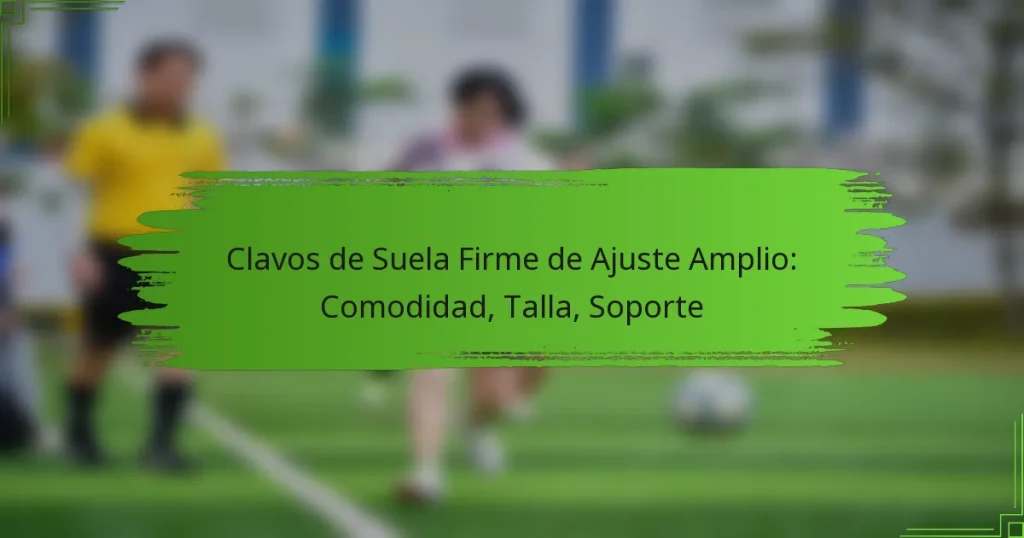Clavos de Suela Firme de Ajuste Amplio: Comodidad, Talla, Soporte