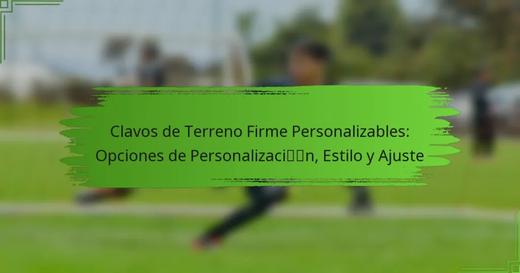 Clavos de Terreno Firme Personalizables: Opciones de Personalización, Estilo y Ajuste