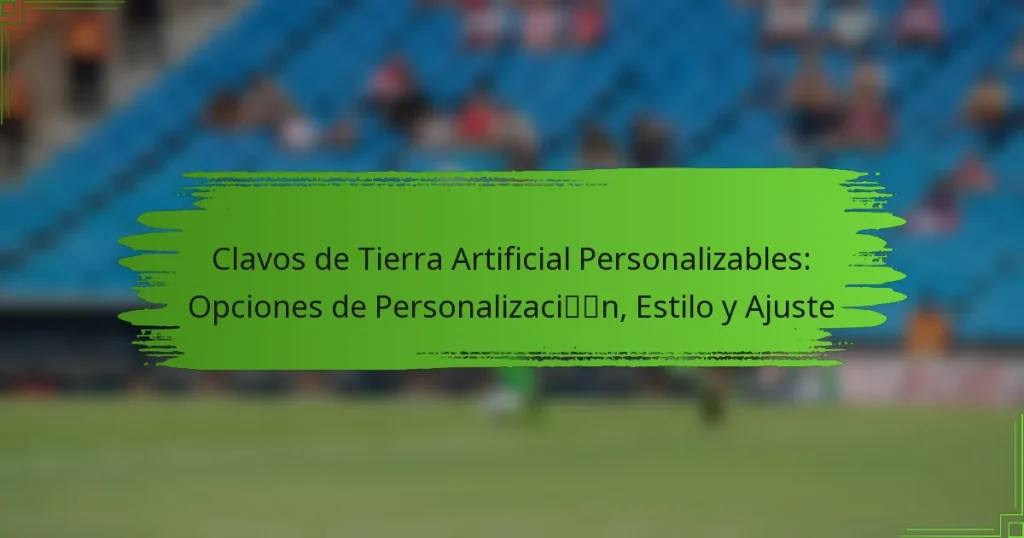 Clavos de Tierra Artificial Personalizables: Opciones de Personalización, Estilo y Ajuste