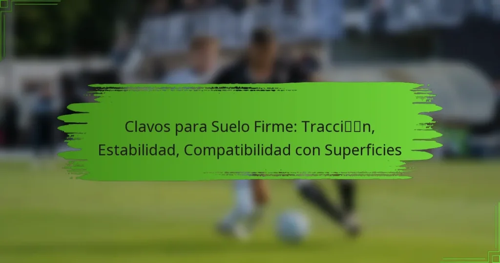 Clavos para Suelo Firme: Tracción, Estabilidad, Compatibilidad con Superficies