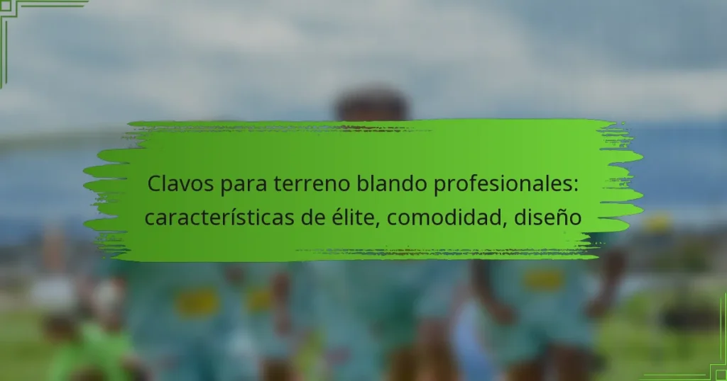 Clavos para terreno blando profesionales: características de élite, comodidad, diseño