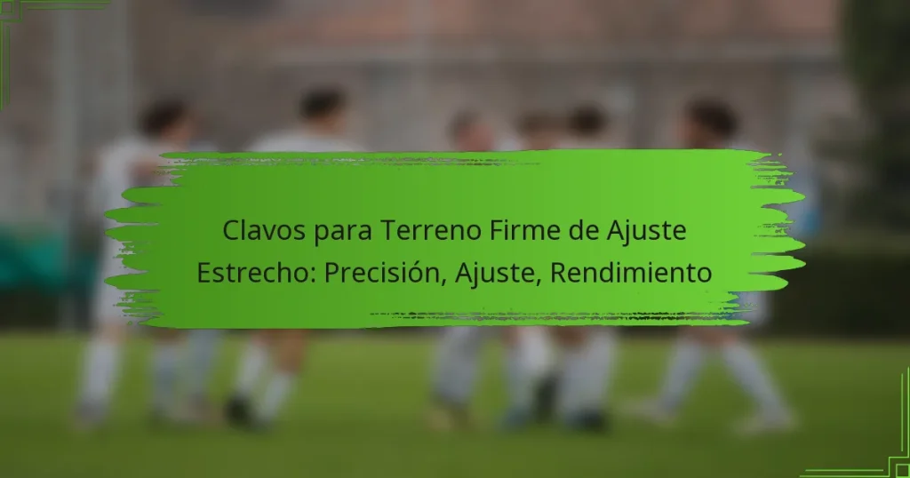 Clavos para Terreno Firme de Ajuste Estrecho: Precisión, Ajuste, Rendimiento