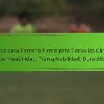 Clavos para Terreno Firme para Todas las Climas: Impermeabilidad, Transpirabilidad, Durabilidad